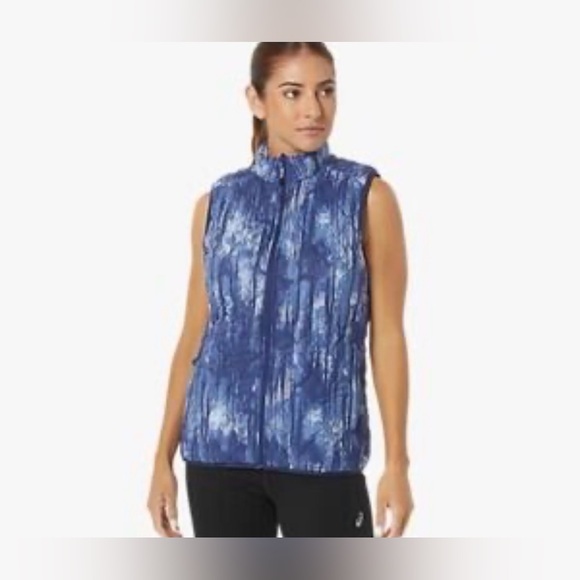 Asics Tops - Asics Women's Blue Patterned Sleeveless Top